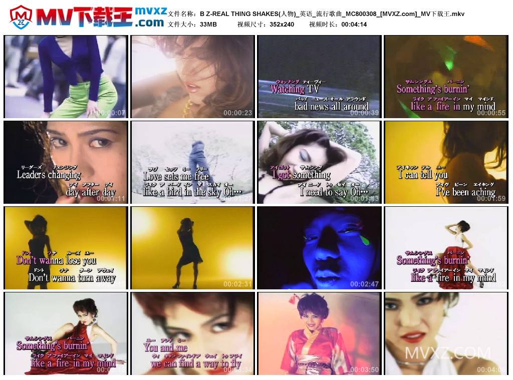 B Z-REAL THING SHAKES(人物)_英语_流行歌曲_MC800308